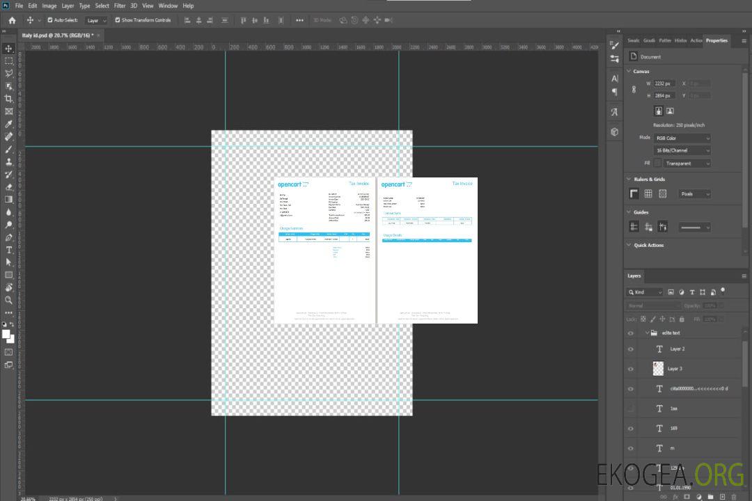 Facture fiscale OpenCart de Hong Kong template